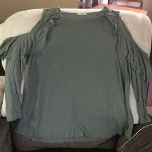 Plus size 2X green boutique blouse
